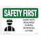 Signmission OSHA Sign, Hard Hats Required During Overhead, 14in X 10in Rigid Plastic, 14" W, 10" H, Landscape OS-SF-P-1014-L-10648 - alternate 1